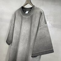 T-shirt Homme Vintage Délavé Effet Acide Haute Qualité Nouvelle Marque Sportive Designer Mode Coupe Droite Imprimé Bapees 100% Coton