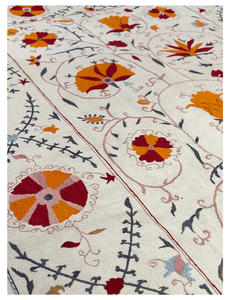 พรมปูพื้นทรงเรขาคณิตสไตล์โบฮีเมียนพรมแนววินเทจแบบแบนทำด้วยมือสำหรับตกแต่งห้องนั่งเล่น - Product Image 3