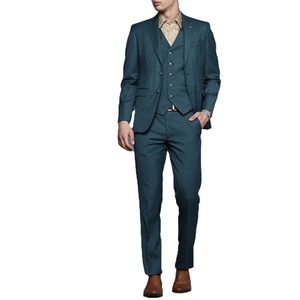 Color Oliva última moda elegante Blazer trajes doble botonadura 3 piezas hombres esmoquin boda graduación cuello mandarín traje Homme hombres - Product Image 1