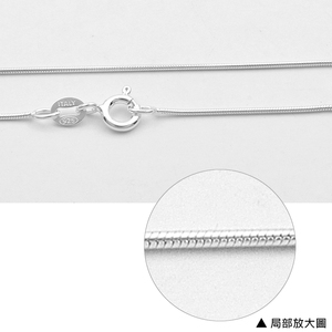 2024 nouvelles idées de produits Hip Hop bijoux argent plaqué chaînes collier rond serpent chaîne collier 41cm - Product Image 2