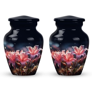 โกศบรรจุอัฐิคุณภาพสูง ดีไซน์ทันสมัย ลายดอกไม้ สำหรับผู้ใหญ่ ใช้สำหรับเก็บและจัดแสดงอัฐิ มีจำหน่ายในราคาโรงงาน - Product Image 4