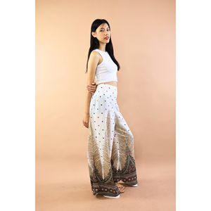Napat Clothing Peacock Pantalones Palazzo para Mujer en Blanco para Mujer - Product Image 4
