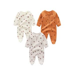 ชุดรอมเปอร์ผ้าฝ้ายสำหรับเด็กทารกหญิงและชายชุดรอมเปอร์แขนยาวสำหรับเด็กทารกแรกเกิดแรกเกิดมี2ซิป2025ตามสั่ง - Product Image 6