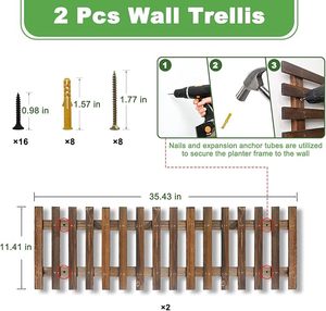 2 Maceteros de Pared de Madera para Acción de Gracias - 11.4"W X 35.43"H, Ecológicos y Ligeros, para Plantas de Exterior - Product Image 2