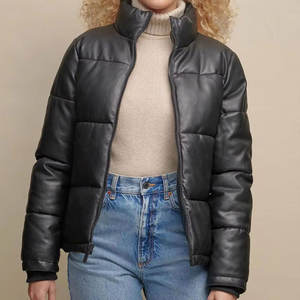 เสื้อแจ็คเก็ตหนังขนเป็ดคอเต่าของผู้หญิงสำหรับฤดูหนาว - Product Image 4