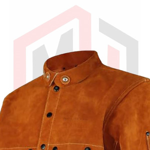 Gants de sécurité en cuir de vachette fendu 7 oz 14 pouces, résistants à la chaleur supérieure, antistatiques et antidérapants, pour la soudure - Product Image 3