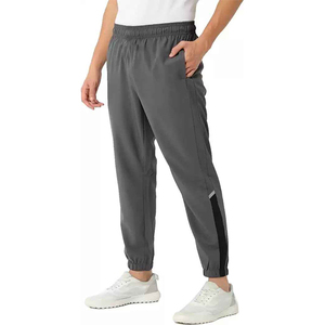 Pantalon de survêtement vert en polyester pour homme, taille élastique, poches latérales, décontracté, léger, idéal pour le printemps - Product Image 4