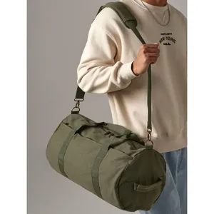 Custom Vintage <b>Canvas</b> Barrel <b>Bag</b> Promotional <b>Drawstring</b> Sportpacks for Merchandising - Product Image 1