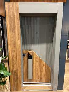 Porte d'entrée en acier moderne pour villa, usage extérieur, design luxueux pour projets résidentiels - Product Image 2