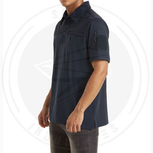 T-shirt de golf décontracté personnalisé High Street au design unique pour homme, polo, tissu tricoté durable à manches courtes pour un usage quotidien - Product Image 1