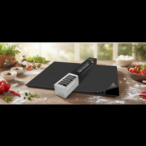 Couvre-plats extensibles en caoutchouc de silicone noir, réutilisables, compatibles lave-vaisselle, 60x52 cm, Italie, Igenio, outil de cuisine - Product Image 3