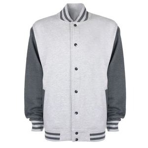 Veste universitaire pour homme, couleur unie marron et blanc, fermeture à boutons, col rabattu, style preppy, vêtement d'automne, coupe classique - Product Image 4