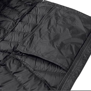 Chaqueta Bomber Acolchada Ligera con Cremallera, Impermeable y Cortavientos, Unisex, Negra, de Cordura, Personalizable - Product Image 4