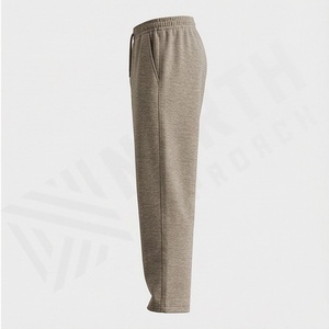Pantalon large droit personnalisé, coupe ample, en jersey de polyester, pantalon de survêtement pour homme, plissé, ample, pantalon de survêtement pour homme, vente en gros - Product Image 3