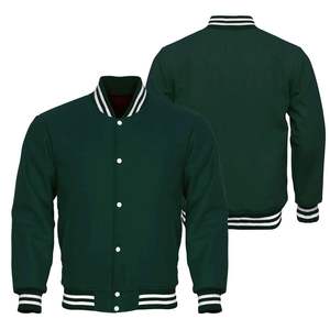 Chaqueta Bomber Varsity de lana de alta calidad para hombre, logotipo personalizado, diseño de Letterman, ropa fina de invierno, frente de lona, precio al por mayor OEM - Product Image 6