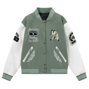 Chaquetas Varsity de Piel de Oveja de Alta Calidad Anti-UV para Hombre y Mujer, Nuevo Estilo con Cuello Alto, Todas las Tallas y Colores, Lana de Baja Densidad - Product Image 1