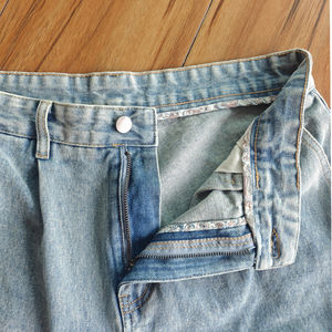 Pantalones cortos de mezclilla holgados personalizables para hombre con cremallera Fly Summer Casual High Street Style transpirable Mid Jean Cargo Shorts Hip Hop - Product Image 5