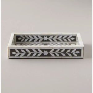 Platos para servir dátiles de chocolate hechos a mano hechos de nácar, Juego de 3 Bandejas para servir comida y té y café - Product Image 4