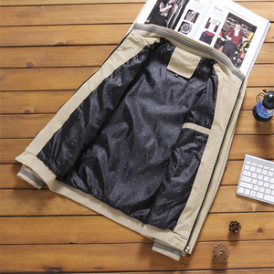 Blousons bombardiers décontractés pour hommes à col montant coupe-vent pour hommes manteaux minces vêtements d'extérieur pour hommes vente en gros - Product Image 2