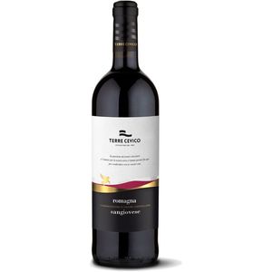 Sangiovese Di Romagna DOC Red <b>Wine</b>-750ml 6 Bottles Per Box Traditional Italian Red <b>Wine</b>-Terre Cevico - Product Image 1