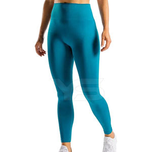 Legging de yoga informal de cintura alta Legging de entrenamiento de gimnasio de poliéster transpirable con técnicas cosidas - Product Image 1