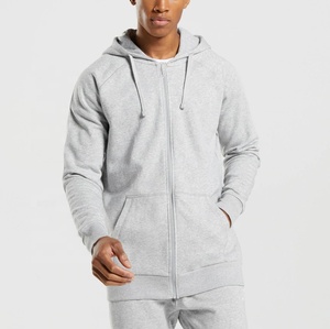 Vente en gros, 1100% coton, uni, unisexe, zip complet, sweat à capuche, logo personnalisé, oversize, pull vierge - Product Image 4