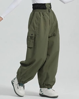 Pantalon de ski et de snowboard unisexe personnalisé, imperméable, coupe-vent, respirant -Tex, style cargo d'hiver, jambes larges, poches zippées, style baggy