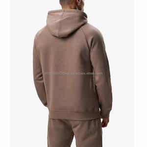 Custom 100% Cotton Terry Oversized Tracksuit Men Flare Stacked Sweatpants and Hoodie Set - Product Image 4