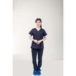 Conjunto de Uniforme Médico para Mujer, Tela Tejida, Logotipo Personalizado, Parte Superior e Inferior Quirúrgica, Tallas XL-3XL - Product Image 1