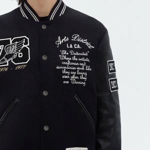 Chaqueta Universitaria de Béisbol con Bordado de Chenilla de Lana con Logotipo Personalizado de Nuevo Diseño 2024, Chaqueta de Invierno Impermeable y Calefactable para Hombre - Product Image 4