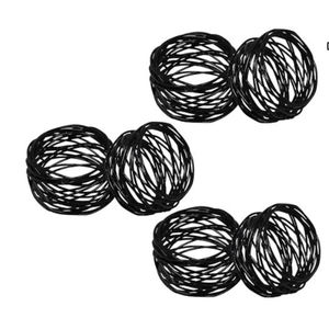 Servilletero de metal negro redondo de diseño elegante y servilletero de aro de metal, vajilla, equipo de restaurante a un precio asequible - Product Image 2