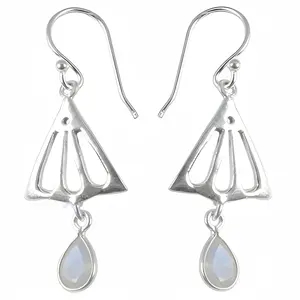 Pendientes de Oro Rosa de 18K con Forma de Lágrima con Perla y Circonita para Mujer - Joyería de Moda para Bodas y Fiestas, Regalo - Product Image 1