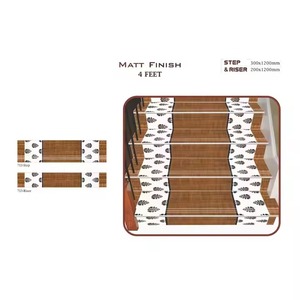Mejor precio, buena calidad: Vistaar 1200x300mm/1200x200mm, 11mm de espesor Step Riser Matt Porcelain Glazed GVT Stairs Treads Tiles - Product Image 1