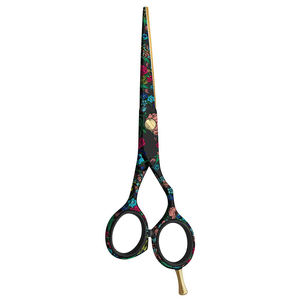 Ciseaux à cheveux enduits de papier de fleur 5.5 pouces outils de coupe de cheveux durables tranchants de rasoir ciseaux de coiffeur fabriqués à la main - Product Image 5