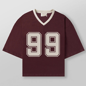 เสื้อถักลำลองไซส์ใหญ่พิเศษสำหรับใส่ประจำวันแนวสตรีทแต่งกีฬาครอปโพลีเอสเตอร์ระบายอากาศ100% คอวี - Product Image 1