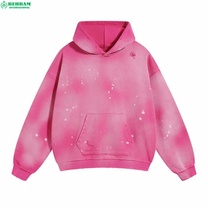 Sweat à capuche unisexe 100 % coton, vintage, délavé à l'acide, personnalisé, écologique, confortable, respirant, thermique, taille XS, faible MOQ, imprimé - Product Image 2