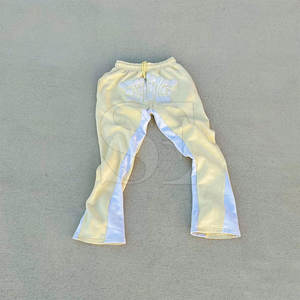 Conjunto de chándal personalizado con estampado de abullonado en 3D, pantalones de chándal de algodón de gran tamaño y pantalones de chándal acampanados con capucha para hombre, función de logotipo de Fitness - Product Image 6