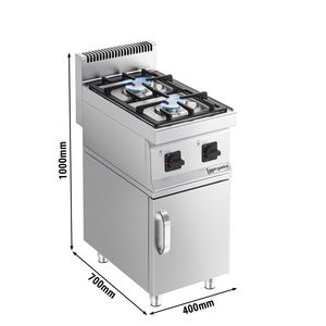 Estufa de gas - 10kW - 2 quemadores - con mueble base - 1 puerta - Product Image 2