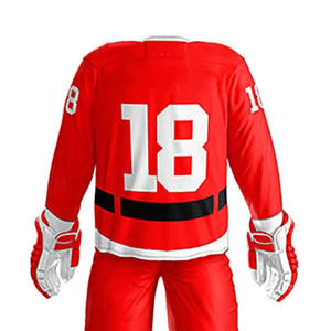 Uniforme deportivo unisex, diseño personalizado, conjuntos de hockey sobre hielo de talla grande, bajo MOQ, Impresión de poliéster OEM, hecho en Pakistán - Product Image 6