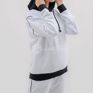 Ensemble de survêtements tendance pour femmes, style streetwear d'hiver, motif uni, deux pièces, doublure en molleton 100% coton biologique, séchage rapide - Product Image 5