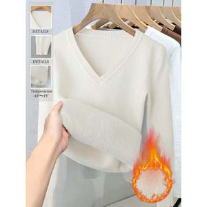 Women's Plus Size V-Neck Long Sleeve Embroidered Knit <b>Cardigan</b> Sweater - Product Image 2