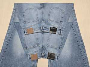 Pantalon évasé Palazzu en denim 100% coton, taille moyenne, coupe ample, décoration à boutons, mode simple pour le printemps/l'été - Product Image 4