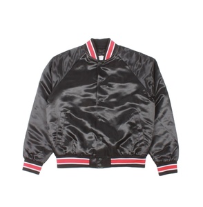 Alta calidad 2025 venta al por mayor satén Varsity Letterman béisbol bordado parche chaqueta de bombardero para los hombres - Product Image 1