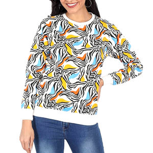 Sudadera Básica de Algodón Mezclado para Mujer, Cuello Redondo, Corte Regular, Estilo Casual Urbano, Hombros Caídos, Transpirable y Ecológica - Product Image 3