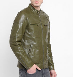 2025 haut à la mode haut de gamme qualité moderne mode élégant Design personnalisé véritable 100% coupe-vent véritable Vintage veste en cuir pour hommes - Product Image 3