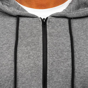 เสื้อมีฮู้ดสไตล์ฝรั่งเศสผ้าเทอร์รี่มีซิปพิมพ์ลายบริการปรับแต่งแบบเต็มรูปแบบการออกแบบโลโก้การปรับแต่งสี MOQ ต่ำสำหรับฤดูหนาว - Product Image 5