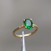 Bague Vintage en Argent avec Zircon de Laboratoire Taille Ovale, Sertie de Griffes en Forme d'Ailes, Délicate et Éclatante, pour Fiançailles, Anniversaire et Mariage