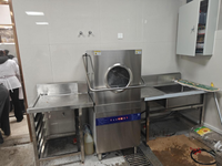 Lave-vaisselle professionnel pour cuisine, équipement de nettoyage pour cuisine commerciale, lave-vaisselle de type hotte pour la restauration