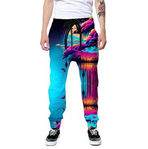 Pantalones de chándal de sublimación con logotipo personalizado para hombre, pantalones de sublimación en blanco unisex transpirables - Product Image 4