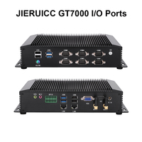 PC Mini industri dengan M.2 Nvme SSD & tampilan LCD 1212 Gen I7 desain kotak tanpa kipas untuk Edge Computing & IoT